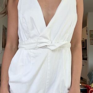 Chino Size 8 Women's Long White Bridal Romper Dress Outfit